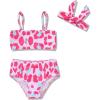 imageYOUNGER TREE Toddler Swimsuit Girl 2Pieces Leopard Bathing Suits Halter Top Bikini Bottoms Swimming Suit Kids Beach Swimwear 56T Rose Red Leopard