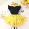 imageYOUNGER TREE Baby Girls 1st Birthday Outfit ONE Romper Tulle Tutu Skirt with Headband Sets Baby First Princess DressBee
