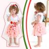 imageYOUNGER TREE Baby Girls 1st Birthday Outfit ONE Romper Tulle Tutu Skirt with Headband Sets Baby First Princess DressWatermelon