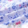 imageYOUNGER TREE Infant Baby Girls Swimsuit Long Sleeve Swimsuits One Piece Swimsuit Solid Color Bathing Suit with Hat UPF 50Blue Border Floral Fragments