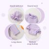 imageYOUNGER TREE Infant Baby Girls Swimsuit Long Sleeve Swimsuits One Piece Swimsuit Solid Color Bathing Suit with Hat UPF 50Light Purple