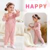 imageYOUNGER TREE Baby Girl Romper Fall Winter Long Sleeve Newborn Bodysuit with Headband Infant ClothesPink
