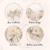 imageYOUNGER TREE Newborn Baby Girl Clothes Ruffle Sleeve Rompers Infant Backless Floral Jumpsuit Summer Outfits with HeadbandKhaki