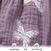 imageYOUNGER TREE Newborn Baby Girl Clothes Ruffle Sleeve Rompers Infant Backless Floral Jumpsuit Summer Outfits with HeadbandPurple