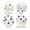 imageYOUNGER TREE Newborn Baby Girl Clothes Ruffle Sleeve Rompers Infant Backless Floral Jumpsuit Summer Outfits with HeadbandWhite Black Floral