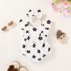 imageYOUNGER TREE Newborn Baby Girl Clothes Ruffle Sleeve Rompers Infant Backless Floral Jumpsuit Summer Outfits with HeadbandWhite Black Floral