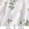 imageYOUNGER TREE Newborn Baby Girl Clothes Ruffle Sleeve Rompers Infant Backless Floral Jumpsuit Summer Outfits with HeadbandWhite Floral