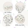 imageYOUNGER TREE Newborn Baby Girl Clothes Ruffle Sleeve Rompers Infant Backless Floral Jumpsuit Summer Outfits with HeadbandWhite Purple Floral