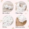 imageYOUNGER TREE Newborn Baby Girl Clothes Ruffle Sleeve Rompers Infant Backless Floral Jumpsuit Summer Outfits with HeadbandWhite Red Floral