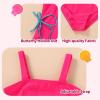 imageGirls Swimsuit One Piece Bathing Suit Adjustable Straps Solid Color Cut Out Butterfly Girls Swimwear for 714YHot Pink and Blue Butterfly