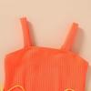 imageGirls Swimsuit One Piece Bathing Suit Adjustable Straps Solid Color Cut Out Butterfly Girls Swimwear for 714YOrange and Butterfly
