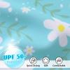 imageInfant Baby Swimsuit Girl Long Sleeve UPF 50 Sun Protection OnePiece Rash Guard with Hat Zipper Bathing SuitBlue Floral