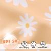 imageInfant Baby Swimsuit Girl Long Sleeve UPF 50 Sun Protection OnePiece Rash Guard with Hat Zipper Bathing SuitYellow Floral
