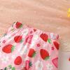 imageYOUNGER TREE Baby Girl 1st Birthday Outfit  My First Birthday Romper ampamp Flared PantsEmbroidery Strawberry One