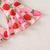 imageYOUNGER TREE Baby Girl 1st Birthday Outfit  My First Birthday Romper ampamp Flared PantsEmbroidery Strawberry One