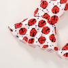 imageYOUNGER TREE Baby Girl 1st Birthday Outfit  My First Birthday Romper ampamp Flared PantsLittle One Ladybug