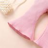 imageYOUNGER TREE Baby Girl 1st Birthday Outfit  My First Birthday Romper ampamp Flared PantsOnederfulrainbow