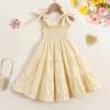 imageYOUNGER TREE Toddler Baby Girls Rainbow Dress Princess Sleeveless Halter Beach Tutu SundressYellow Daisies