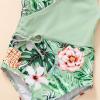 imageYOUNGER TREE Toddler Girl One Piece Swimsuit Color Block Stripe Swimwear Summer Beach Bathing Suit 12M5TGreen  Palm Leaves  Flowers