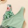 imageYOUNGER TREE Toddler Girl One Piece Swimsuit Color Block Stripe Swimwear Summer Beach Bathing Suit 12M5TGreen  Palm Leaves  Flowers
