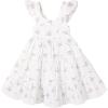 imageYOUNGER TREE Toddler Baby Girls Dress Summer Ruffle Sleeve Halter Casual Kids Beach SundressWhite Flower