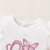 imageNewborn Baby Girls My 1st Birthday Dress Infant Shiny Printed Sequin Bowknot Tutu Princess DressPink Butterfly