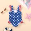 imageYOUNGER TREE Toddler Baby Girls Swimsuit Infant One Piece Bathing Suits Cute Dinosaur Beach Wear Sunsuit Ruffle Swimwear4th of July