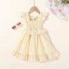 imageYOUNGER TREE Toddler Dress Baby Girls Cotton Ruffle Sleeveless Summer Dresses Kids Boho Beach Casual SundressApricot Dress
