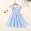 imageYOUNGER TREE Toddler Dress Baby Girls Cotton Ruffle Sleeveless Summer Dresses Kids Boho Beach Casual SundressBlue Dress