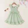 imageYOUNGER TREE Toddler Dress Baby Girls Cotton Ruffle Sleeveless Summer Dresses Kids Boho Beach Casual SundressGreen Dress