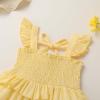 imageYOUNGER TREE Toddler Dress Baby Girls Cotton Ruffle Sleeveless Summer Dresses Kids Boho Beach Casual SundressLight Yellow Dress