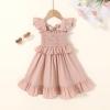 imageYOUNGER TREE Toddler Dress Baby Girls Cotton Ruffle Sleeveless Summer Dresses Kids Boho Beach Casual SundressPink Dress