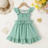 imageYOUNGER TREE Toddler Dress Baby Girls Cotton Ruffle Sleeveless Summer Dresses Kids Boho Beach Casual SundressSage Green