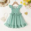 imageYOUNGER TREE Toddler Dress Baby Girls Cotton Ruffle Sleeveless Summer Dresses Kids Boho Beach Casual SundressSage Green