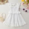 imageYOUNGER TREE Toddler Dress Baby Girls Cotton Ruffle Sleeveless Summer Dresses Kids Boho Beach Casual SundressWhite Dress