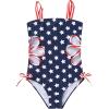 imageGirls Swimsuit One Piece Bathing Suit Adjustable Straps Solid Color Cut Out Butterfly Girls Swimwear for 714YIndependence Day