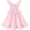 imageYOUNGER TREE Toddler Dress Baby Girls Cotton Ruffle Sleeveless Summer Dresses Kids Boho Beach Casual SundressLight Pink Dress