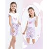 imageYOUNGER TREE Toddler Baby Girl Clothes Ruffle Short Sleeves TShirt Tops and Shorts Set Cute Summer OutfitsPurple Butterfly