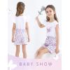 imageYOUNGER TREE Toddler Baby Girl Clothes Ruffle Short Sleeves TShirt Tops and Shorts Set Cute Summer OutfitsPurple Butterfly