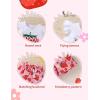 imageYOUNGER TREE Toddler Baby Girl Clothes Ruffle Short Sleeves TShirt Tops and Shorts Set Cute Summer OutfitsRed Strawberry