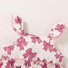 imageYOUNGER TREE Toddler Baby Girl Clothes Ruffle Sleeveless Strap Dress Tank Shorts Set Summer Outfits With BagPink Butterfly Bow