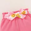 imageYOUNGER TREE Toddler Baby Girl Clothes Ruffle Sleeveless Strap Dress Tank Shorts Set Summer Outfits With BagPink Smile Face Flower
