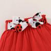 imageYOUNGER TREE Toddler Baby Girl Clothes Ruffle Sleeveless Strap Dress Tank Shorts Set Summer Outfits With BagRed Ladybug