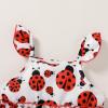 imageYOUNGER TREE Toddler Baby Girl Clothes Ruffle Sleeveless Strap Dress Tank Shorts Set Summer Outfits With BagRed Ladybug