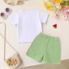 imageYOUNGER TREE Toddler Baby Girl Clothes Watermelon Summer Outfits Kids Sleeve TShirt Tops Shorts SetsGreen and Watermelon