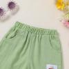 imageYOUNGER TREE Toddler Baby Girl Clothes Watermelon Summer Outfits Kids Sleeve TShirt Tops Shorts SetsGreen and Watermelon