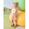 imageYOUNGER TREE Toddler Baby Girl Clothes Watermelon Summer Outfits Kids Sleeve TShirt Tops Shorts SetsPink Daisy