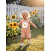 imageYOUNGER TREE Toddler Baby Girl Clothes Watermelon Summer Outfits Kids Sleeve TShirt Tops Shorts SetsPink Daisy