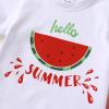 imageYOUNGER TREE Toddler Baby Girl Clothes Watermelon Summer Outfits Kids Sleeve TShirt Tops Shorts SetsPink and Watermelon