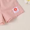 imageYOUNGER TREE Toddler Baby Girl Clothes Watermelon Summer Outfits Kids Sleeve TShirt Tops Shorts SetsSmiley Face Flower